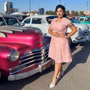 1940s Lace A-Line Dress